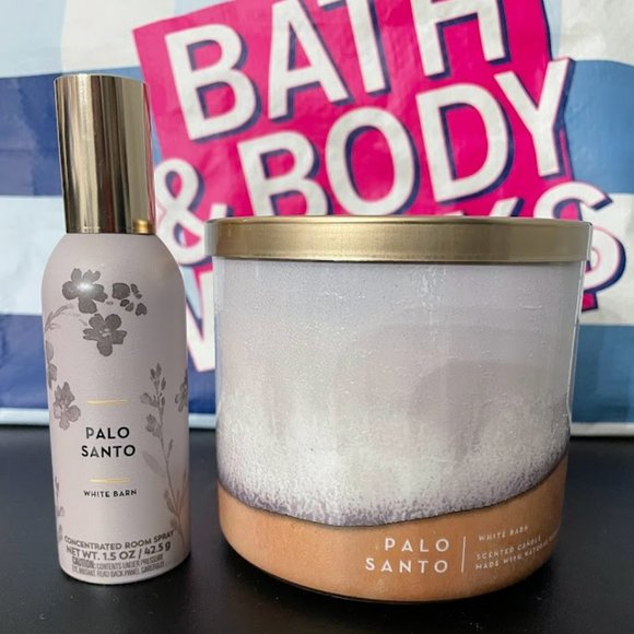 Bath & Body Works Other - NEW Bath and Body Works Palo Santo 3 Wick Candle & Room Spray BBW.